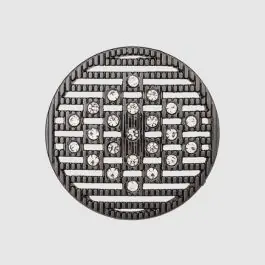 Betrouwbaar Metalen knoop met strass 23mm zwart UNION KNOPF 453958.088