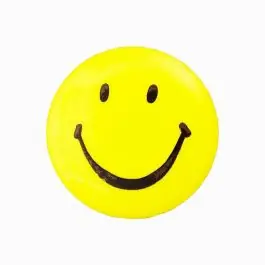 Direct Beschikbaar Polyester knoop Smiley 20mm geel UNION KNOPF 33048.020.038