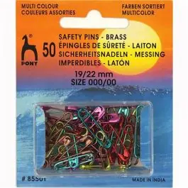 Aanbieding Veiligheidsspelden gekleurd 19\\/22mm 50stuks van Pony 073.85501