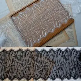 Zeegolven 16-19cm breed kanten band met wimpers 3m lang Rechtstreeks Van De Fabrikant