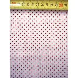 Witte stof met kleine rode stippen 100% katoen 140cm breed van BERTRUMS 1270 Must-Have