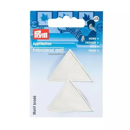 Aanbieding Prym Applicatie driehoeken 25mm x 35mm, Wit