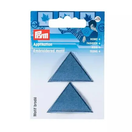 Actieprijs Prym Applicatie driehoeken 25mm x 35mm, Jeansblauw