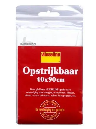 Beperkte Voorraad Vlieseline opstrijkbaar versteviging, wit