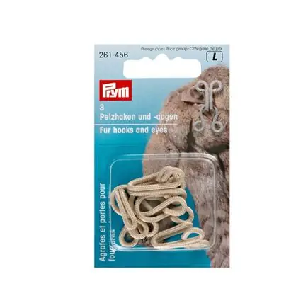 Betrouwbaar Prym Bonthaken en -ogen, beige