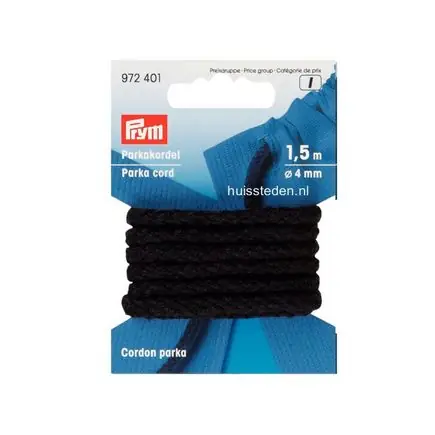 Beste Prijs Prym Parkakoord, zwart Ø4mm