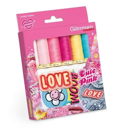 Gutermann Cute en Pink naaigarenset 6st Gratis Retour