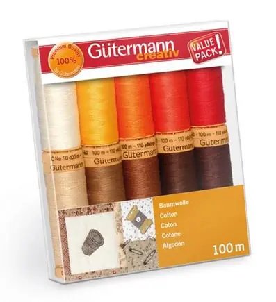 Gutermann Quilt- Naaigarenset Katoen 10st col.4 Bestel Nu