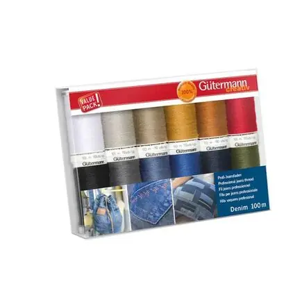 Gecertificeerd Gutermann Naaigarenset Denim 12 st.
