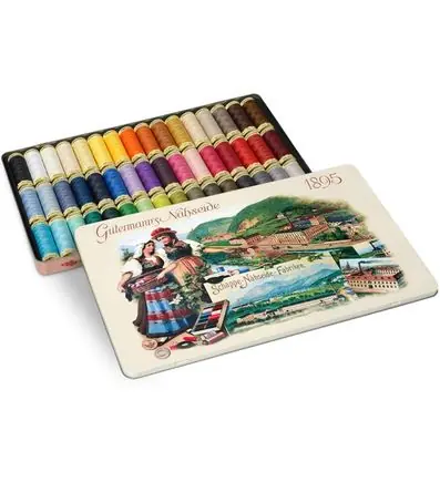 Gütermann Nostalgiedoos blik, 48st Dagaanbieding