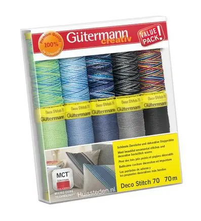 Flitsaanbieding Gutermann Deco Stitch naaigarenset 10st, Col.2