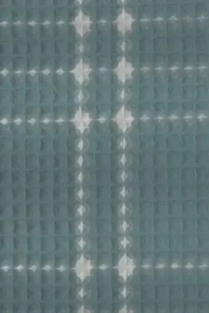 Wafeldoek, met ruit, dusty blauw/wit. Q5384 Hete Deal