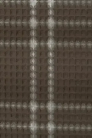 Wafeldoek, met ruit, donkerbruin/wit. Q5378 Seizoensaanbieding