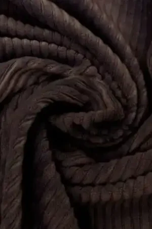 Veilige Betaling Rib stof stretch, donkerbruin. Q5392