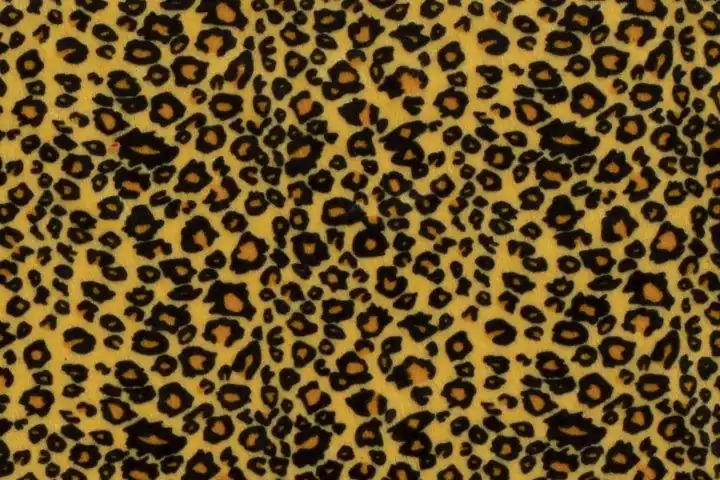 Velboa borg stof , panter print, geel. Q201 Rechtstreeks Van De Fabrikant