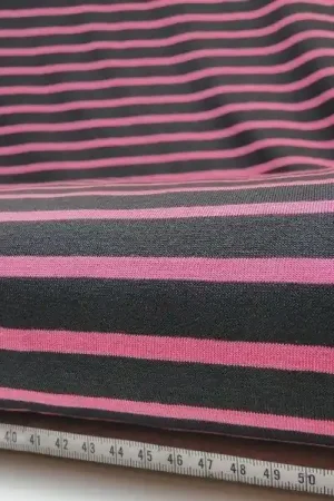 Alleen Vandaag Tricot W302 zwart/cerise streep