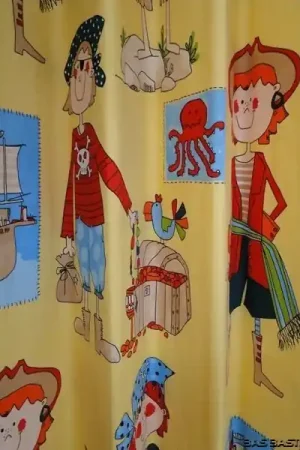 Veilige Betaling D102 Lakenstof/gordijnstof, Piraat, geel