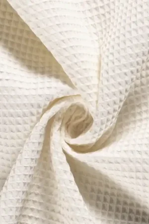 Actieprijs Wafeldoek stof, off-white. WA51