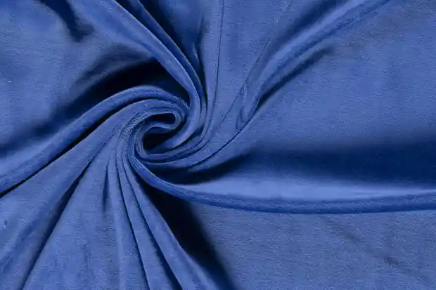 Weekendaanbieding Nicky velours stof inktblauw, NV106