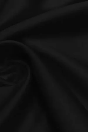 Beperkte Voorraad Stretch satijn stof zwart. ST999
