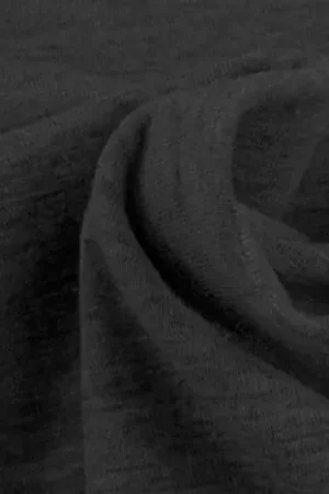 Tijdelijk Beschikbaar Jogging stof, French terry antraciet melee, enkel gelust, J0068