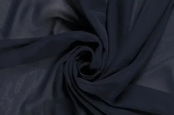 Voile, chiffon stof donker blauw. VC008 Gratis Verzending