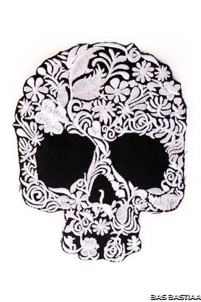 Applicatie embleem, skalet Steampunk 12×9 cm incl. lijm Lage Prijs