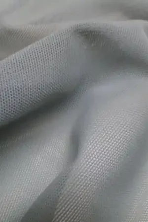 Tule mesh kant, midden grijs. C948 Exclusieve Aanbieding