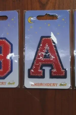 Bestseller Alfabet strijkletters rood, blauw (vilt)