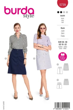 Alleen Vandaag Burda Style, Naaipatroon Rok 5739