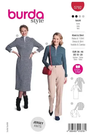 Beperkt Aanbod Burda Style, naaipatroon Jurk/Top, maat 36-46. – 5792