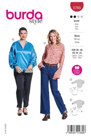 Burda Style, naaipatroon Blouse, maat 36-48. – 5780 Bestseller