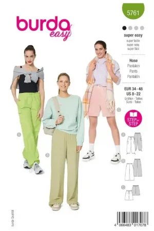 Actieprijs Burda Style, naaipatroon Cargobroeken/broeken maat 44-48. – 5761