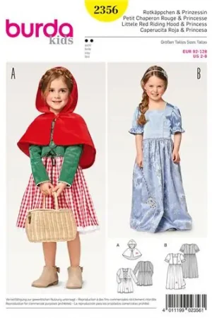 Burda Kids Style, naaipatroon roodkapje en prinses. – 2356 Goedkoop