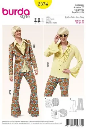 Aanbieding Burda Style, naaipatroon Jaren 70 kostuum. – 2374