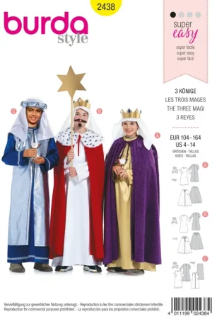 Burda Kids Style, naaipatroon 3 koningen. – 2438 Direct Verzonden
