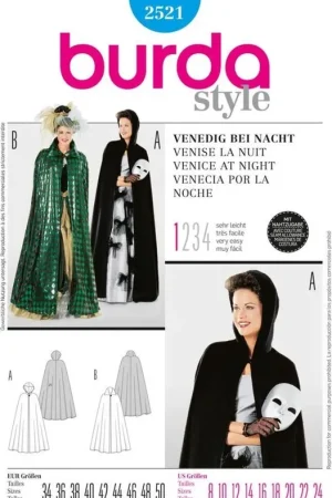 Tijdelijk Beschikbaar Burda Kids Style, naaipatroon Lange wijde cape in variaties. – 2521