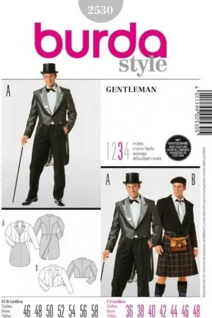 Beperkt Aanbod Burda Style, naaipatroon Schots jasje en slipjas. – 2530