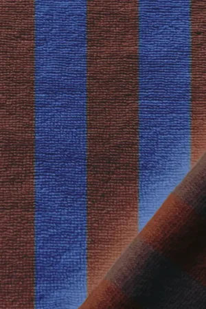 Veilige Betaling Bamboo badstof strepen azure\\/toffee