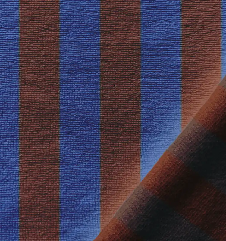 Veilige Betaling Bamboo badstof strepen azure\\/toffee