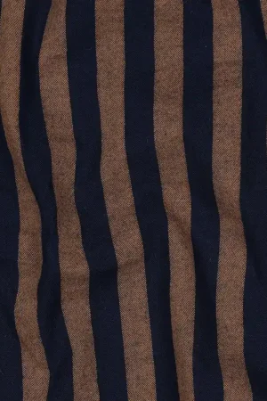 Yarn dyed katoen strepen marineblauw Fabrieksprijs