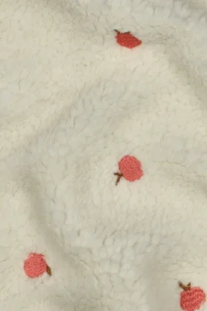 Teddy geborduurde perziken ecru Koop Online