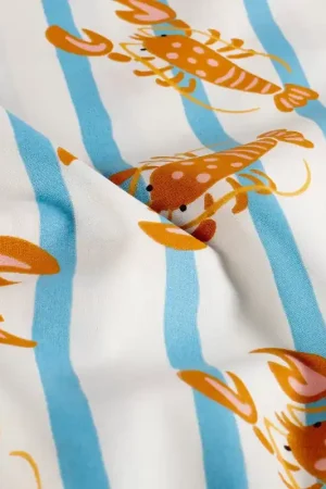 Uitverkoop Poplin kreeften\\/strepen