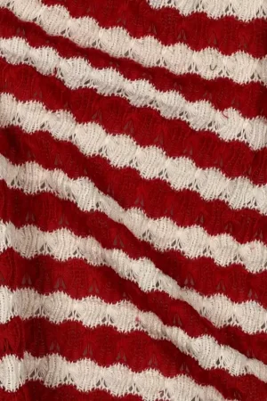 Veilige Betaling Gebreide jacquard strepen rood