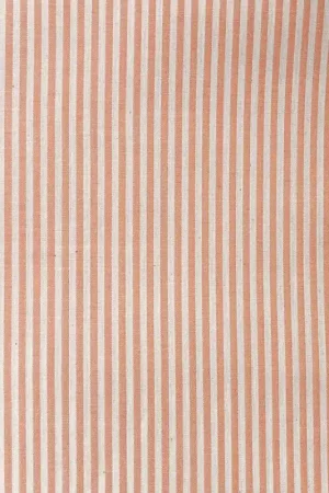 Uitverkoop Katoen viscose blend strepen tangerine