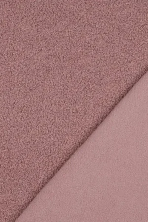 Teddy fleece double sided roze Tijdelijk Beschikbaar