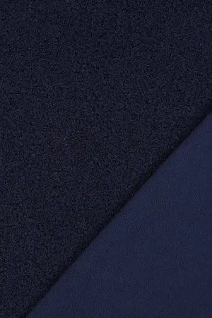Teddy fleece double sided navy Laatste Kans