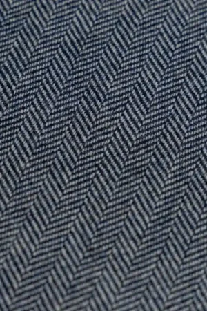 Alleen Vandaag Wol | Polyester yarn dyed herringbone donkerblauw