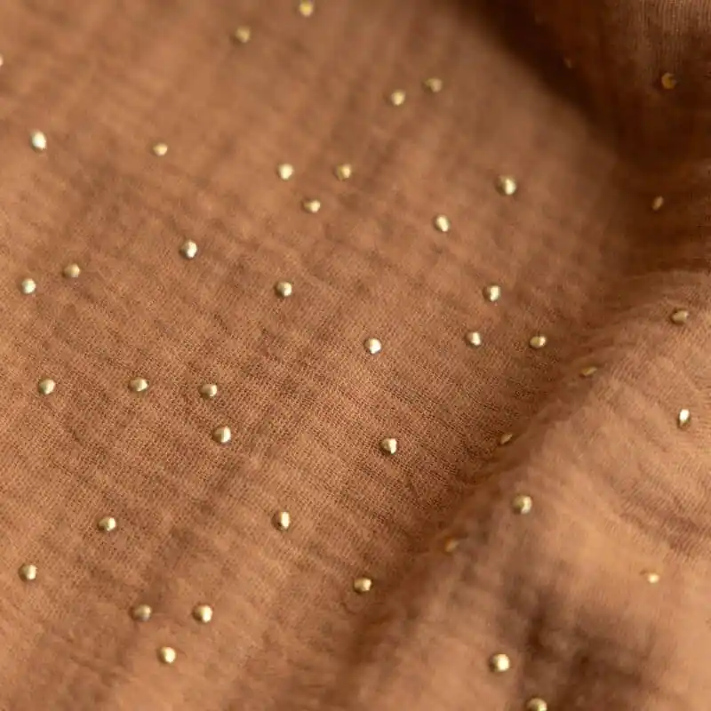 Weekendaanbieding Hydrofiel gouden studs caramel