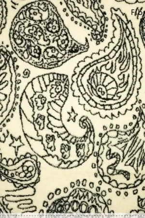 Aanbieding Fibre Mood - Teddy jacquard paisley offwhite